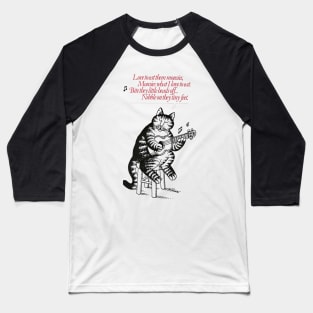 B Kliban Cat Guitar Baseball T-Shirt